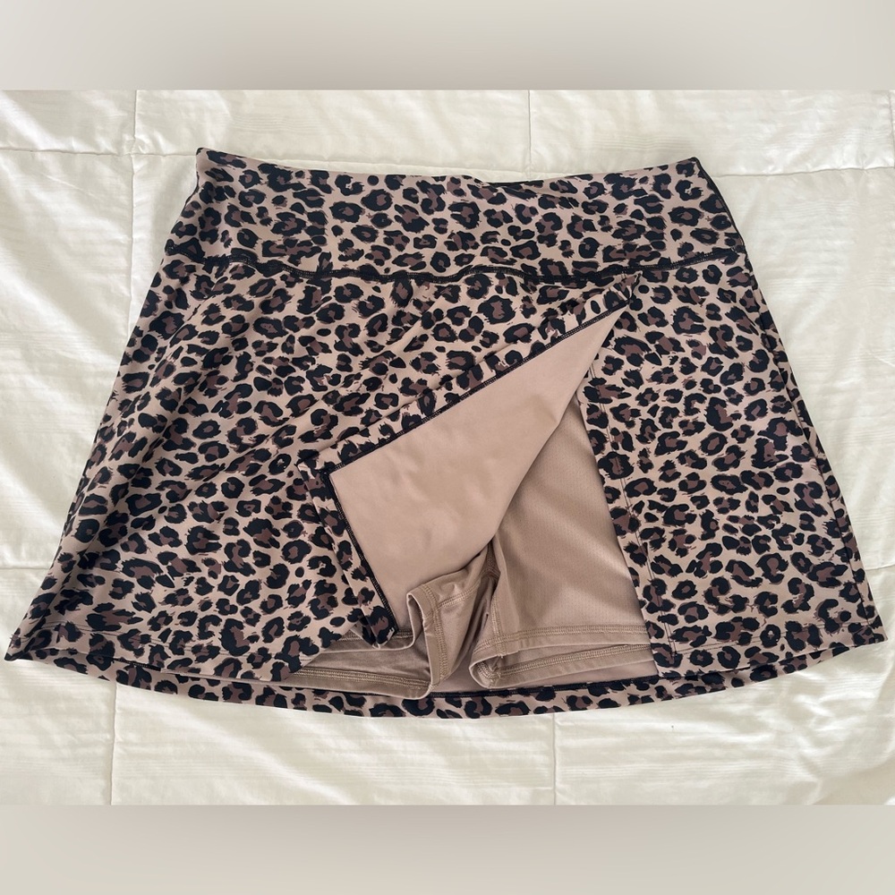 Abercrombie & Fitch Leopard Print  Wrap Skirt with built in shorts